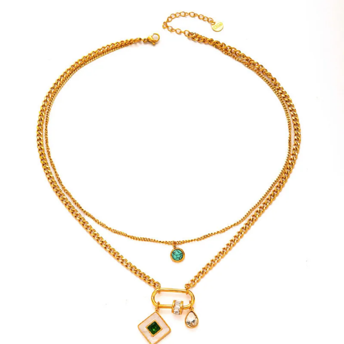 N-058 سلسلة حجر اخضر